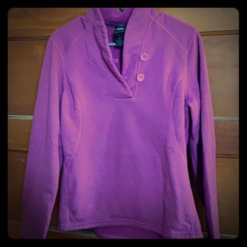 North Face sweatshirt.